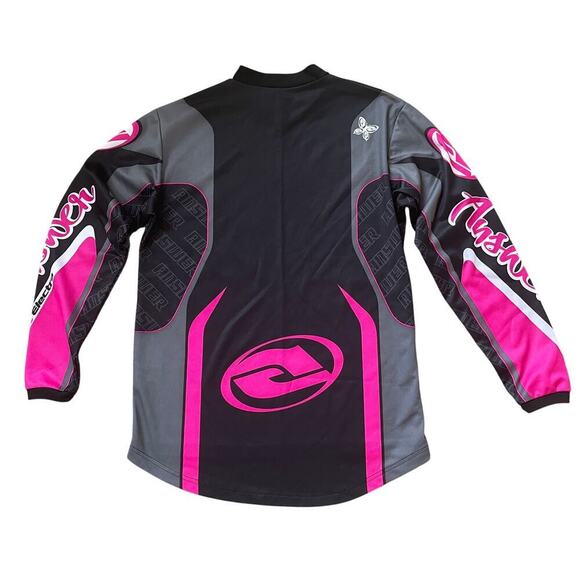 Answer Racing Electra Jersey Women's M | Pink Black Gray Moto BMX Graphic - Picture 2 of 5